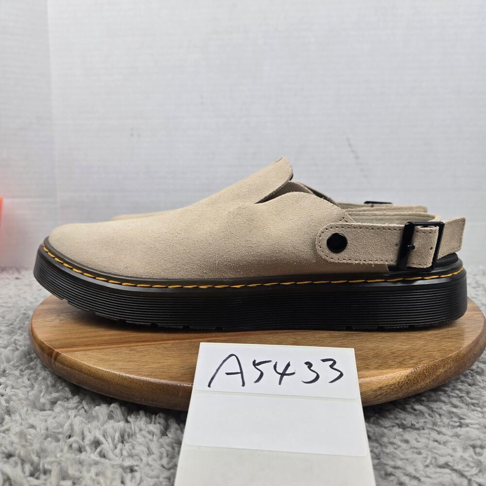 Dr. Martens Men 13 Carlson Sand Suede Casual Daily Lifestyle Slingback Mule Clog